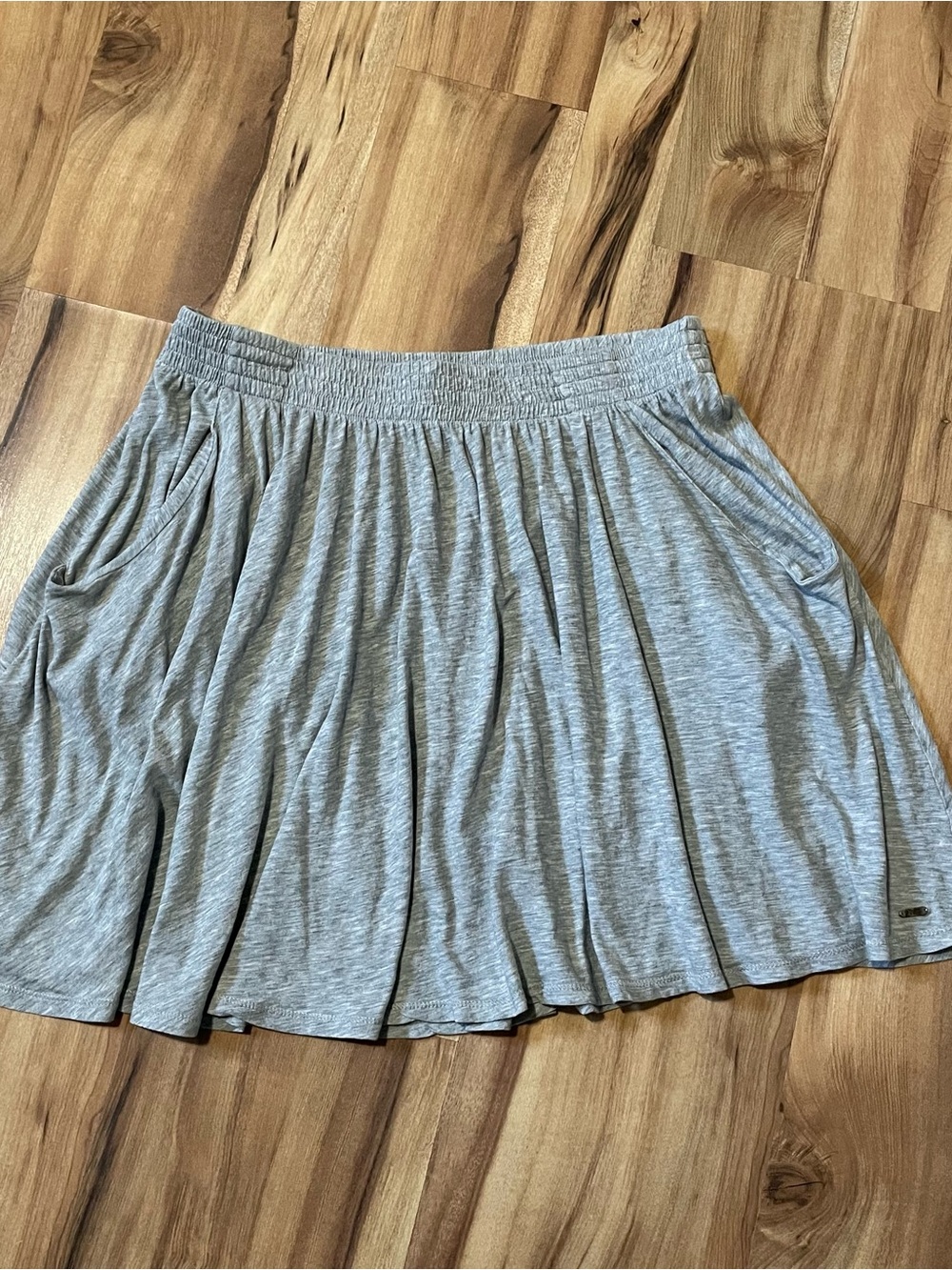 Y2K 2010 VS PINK 100% Pima Cotton Gray Skater Skirt w/ Pockets Sz S